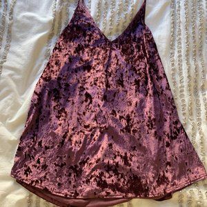 Crushed Velvet Slip Mini Dress